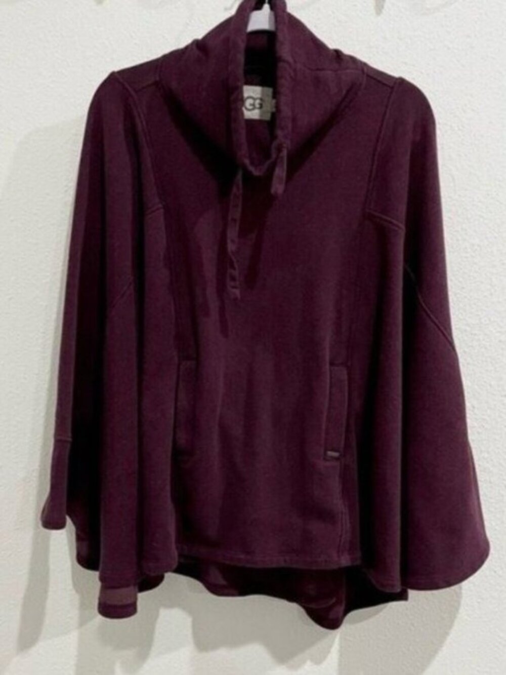 UGG Fleece Hooded Poncho Sweater Oversized Cozy